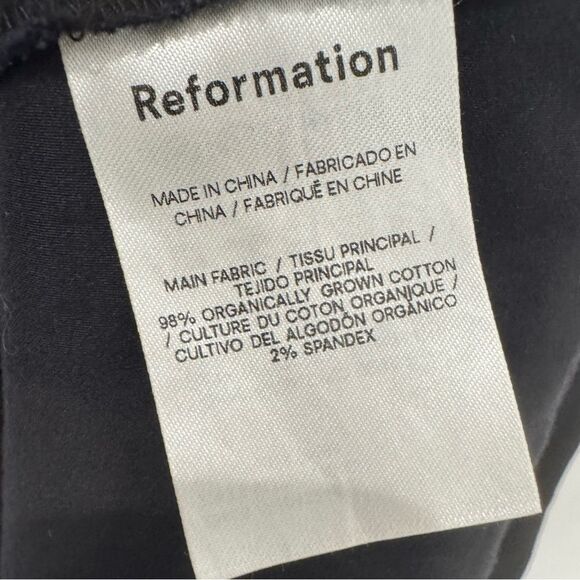 Reformation Rachelle Dress in black cotton - Picture 7 of 10